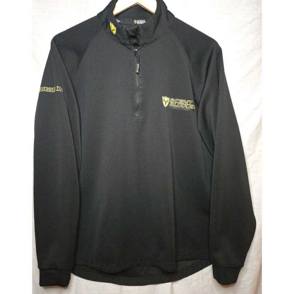 Scent Blocker Underguard System 1/4 Zip Men’s Lg Black Pullover Hunting